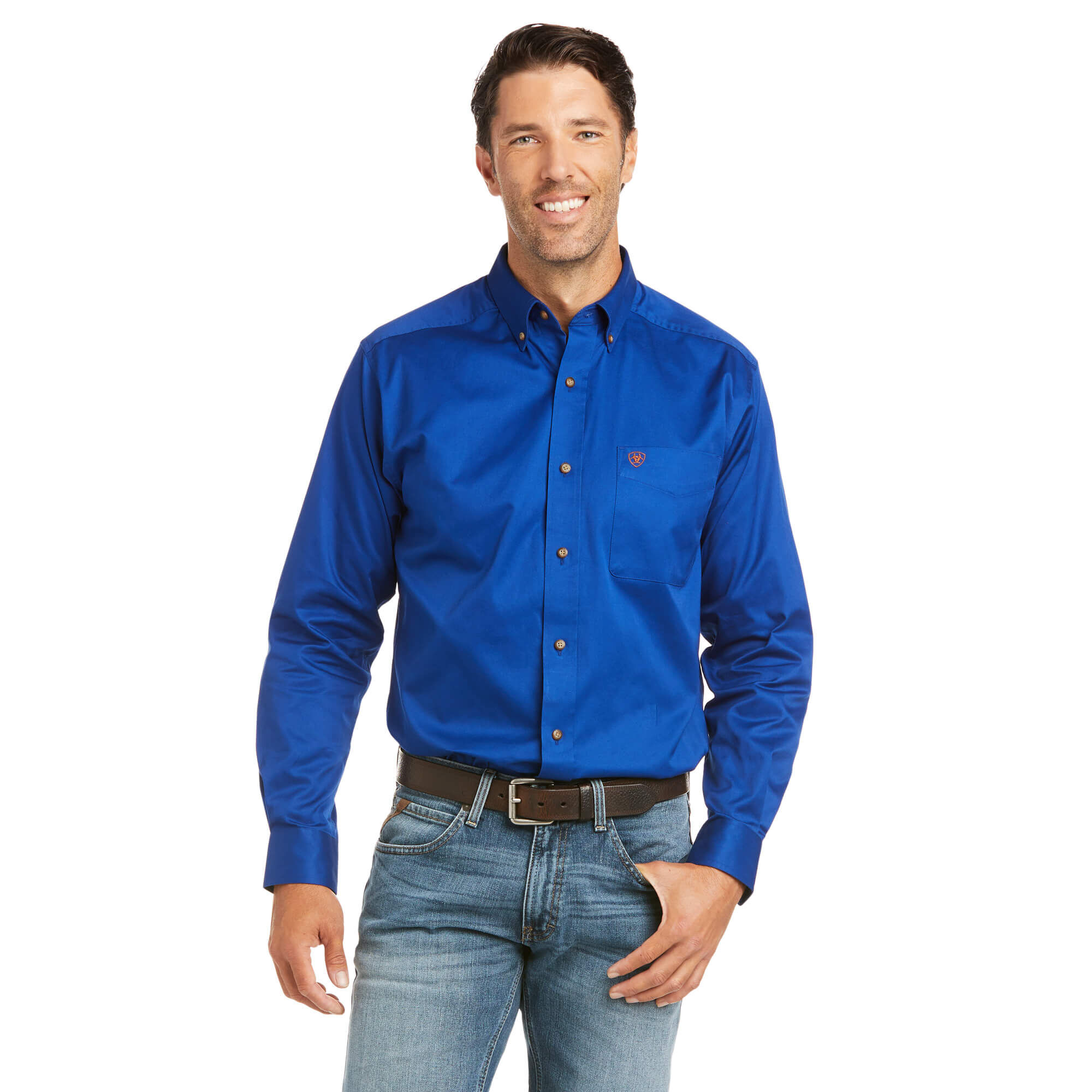 Solid Twill Fitted Shirt