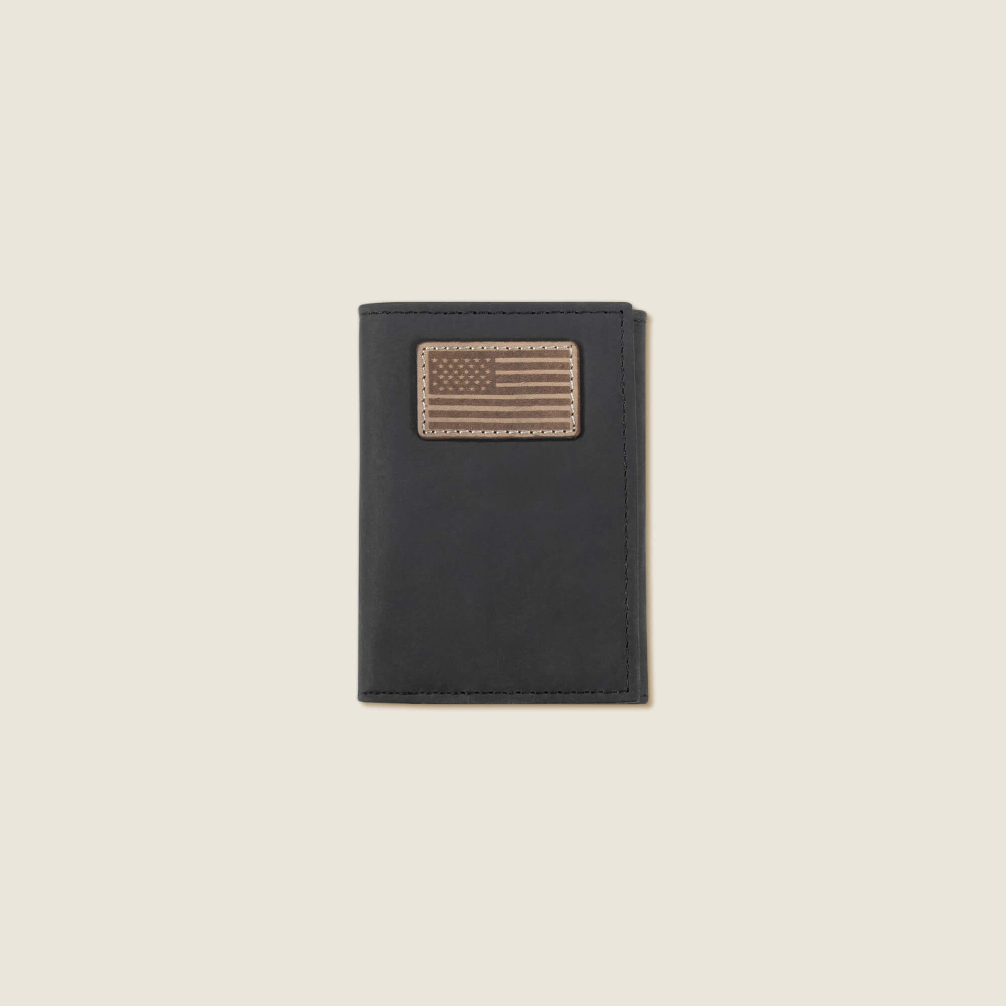 American Flag Patch Trifold Wallet